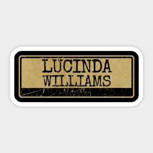 Aliska, text black retro - Lucinda Williams Sticker